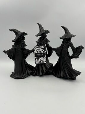 Tahari Home Halloween Three Dancing Witches Figurine Black Decor NEW